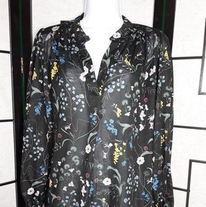H&M Long Sleeve Floral Blouse